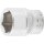 BGS technic Steckschlüssel-Einsatz Sechskant | Antrieb Innenvierkant 10 mm (3/8") | SW 15 mm