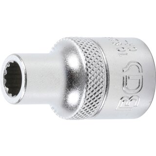 BGS technic Steckschlüssel-Einsatz Zwölfkant | Antrieb Innenvierkant 12,5 mm (1/2") | SW 8 mm