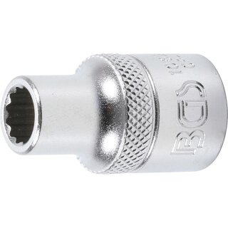 BGS technic Steckschlüssel-Einsatz Zwölfkant | Antrieb Innenvierkant 12,5 mm (1/2") | SW 9 mm