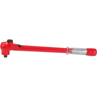KS-TOOLS 1/2" Drehmomentschlüssel mit Schutzisolierung und Umschalt-Ratschenkopf, 20-100Nm