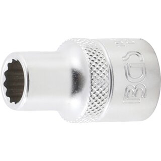 BGS technic Steckschlüssel-Einsatz Zwölfkant | Antrieb Innenvierkant 12,5 mm (1/2") | SW 10 mm