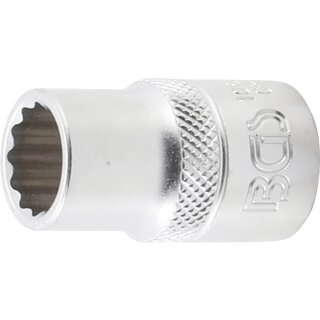 BGS technic Steckschlüssel-Einsatz Zwölfkant | Antrieb Innenvierkant 12,5 mm (1/2") | SW 13 mm