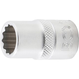 BGS technic Steckschlüssel-Einsatz Zwölfkant | Antrieb Innenvierkant 12,5 mm (1/2") | SW 14 mm