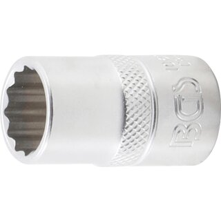 BGS technic Steckschlüssel-Einsatz Zwölfkant | Antrieb Innenvierkant 12,5 mm (1/2") | SW 15 mm