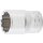 BGS technic Steckschlüssel-Einsatz Zwölfkant | Antrieb Innenvierkant 12,5 mm (1/2") | SW 19 mm