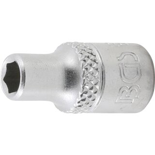 BGS technic Steckschlüssel-Einsatz Sechskant | Antrieb Innenvierkant 6,3 mm (1/4") | SW 3/16"