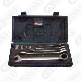 KS-TOOLS GEARplus Ratschenringmaulschlüssel-Satz, umschaltbar, 9-tlg.