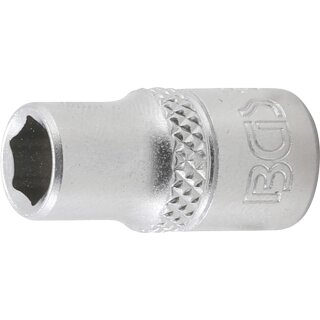 BGS technic Steckschlüssel-Einsatz Sechskant | Antrieb Innenvierkant 6,3 mm (1/4") | SW 1/4"