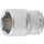BGS technic Steckschlüssel-Einsatz Sechskant | Antrieb Innenvierkant 6,3 mm (1/4") | SW 1/2"