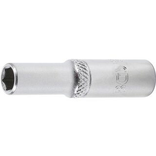 BGS technic Steckschlüssel-Einsatz Sechskant, tief | Antrieb Innenvierkant 6,3 mm (1/4") | SW 1/4"