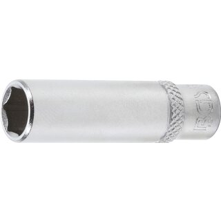 BGS technic Steckschlüssel-Einsatz Sechskant, tief | Antrieb Innenvierkant 6,3 mm (1/4") | SW 3/8"