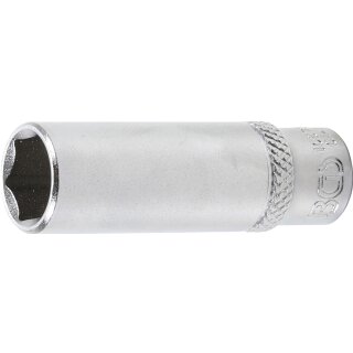 BGS technic Steckschlüssel-Einsatz Sechskant, tief | Antrieb Innenvierkant 6,3 mm (1/4") | SW 7/16"