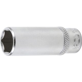 BGS technic Steckschlüssel-Einsatz Sechskant, tief | Antrieb Innenvierkant 6,3 mm (1/4") | SW 1/2"
