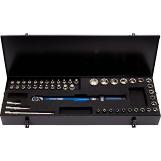 KS-TOOLS 1/2" ERGOTORQUE®precision Ratschen-Drehmomentschlüssel-Satz, 20-200Nm, 48-tlg.