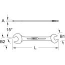 KS-TOOLS TITANplus Doppel-Maulschlüssel, 15x17mm