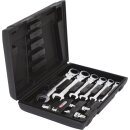 KS-TOOLS GEARplus Gelenk-Ratschenringmaulschlüssel-Satz, 12-tlg.feststellbar mit Adapter