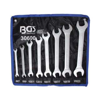 BGS technic Doppel-Maulschlüssel-Satz | SW 6 - 22 mm | 8-tlg.
