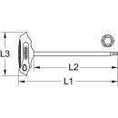 KS-TOOLS BERYLLIUMplus Innensechskant-Winkelstiftschlüssel, 12 mm ,mit Kugelkopf