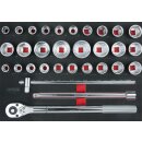 KS-TOOLS SCS Steckschlüssel-Satz, 31-tlg., 3/4"...