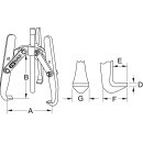 KS-TOOLS Hydraulischer Universal-Abzieher 3-armig,...