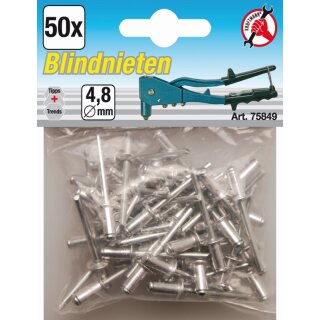 Kraftmann Blindnieten-Sortiment | Ø 4,8 mm | 50-tlg.