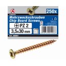 Kraftmann Mehrzweckschrauben | Kreuzschlitz PZ2 | 3,5 x...