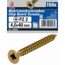 Kraftmann Mehrzweckschrauben | Kreuzschlitz PZ2 | 4,0 x...