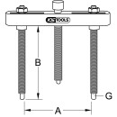 KS-TOOLS Abziehvorrichtung für Trennmesser, 45-140mm