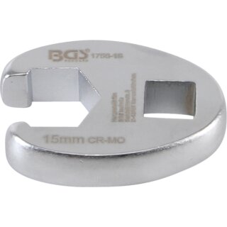 BGS technic Hahnenfußschlüssel | Antrieb Innenvierkant 10 mm (3/8") | SW 15 mm