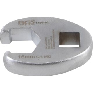 BGS technic Hahnenfußschlüssel | Antrieb Innenvierkant 10 mm (3/8") | SW 16 mm