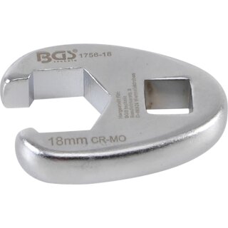 BGS technic Hahnenfußschlüssel | Antrieb Innenvierkant 10 mm (3/8") | SW 18 mm