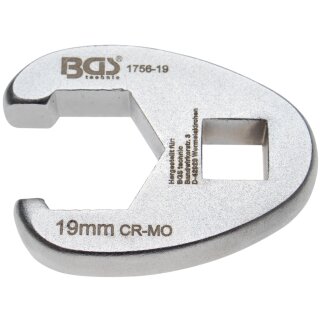 BGS technic Hahnenfußschlüssel | Antrieb Innenvierkant 10 mm (3/8") | SW 19 mm