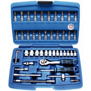 BGS technic Steckschlüssel-Satz | Antrieb 6,3 mm (1/4") | Zollgrößen | 46-tlg.