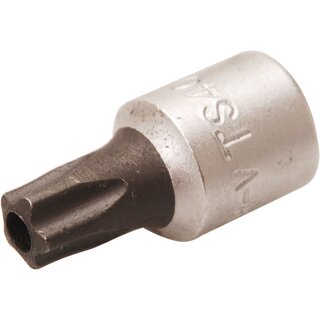 BGS technic Bit-Einsatz | Antrieb Innenvierkant 6,3 mm (1/4") | TS-Profil (für Torx Plus) mit Bohrung TS40