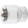BGS technic Steckschlüssel-Einsatz E-Profil | Antrieb Innenvierkant 10 mm (3/8") | SW E20