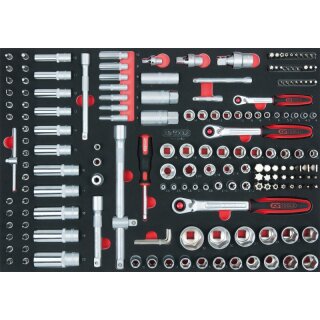 KS-TOOLS SCS 1/4"+3/8"+1/2" Steckschlüssel-Satz, 180-tlg. in 1/1 Systemeinlage