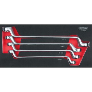 KS-TOOLS SCS Doppel-Ringschlüssel-Satz, 4-tlg. in 1/3 Systemeinlage