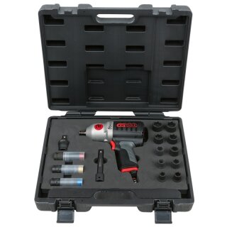 KS-TOOLS 1/2 Druckluft-Schlagschrauber-Satz, 17-tlg., 1690 Nm