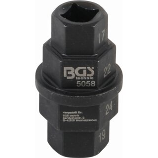BGS technic Motorrad-Spezial-Einsatz | Antrieb 10 mm (3/8") | 17 - 19 - 22 - 24 mm