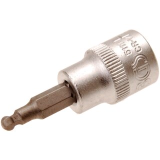 BGS technic Bit-Einsatz | Antrieb Innenvierkant 10 mm (3/8") | Innensechskant mit Kugelkopf 4 mm