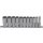 BGS technic Steckschlüssel-Einsatz-Satz Zwölfkant, tief | Antrieb Innenvierkant 10 mm (3/8") | SW 8 - 19 mm | 11-tlg.