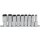 BGS technic Steckschlüssel-Einsatz-Satz Zwölfkant, tief | Antrieb Innenvierkant 12,5 mm (1/2") | SW 10 - 24 mm | 9-tlg.