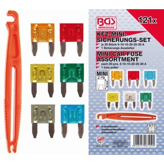 BGS technic Kfz-Sicherungs-Sortiment | MINI | 121-tlg.