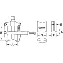 KS-TOOLS Universal-Abzieher 2-armig mit Spannbügel, 100mm