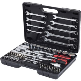 KS-TOOLS 1/4"+1/2" Steckschlüssel-Satz, 82-tlg.