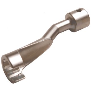 BGS technic Spezial-Schlüssel für Einspritzleitungen | für BMW, Opel 2.5TD, Mercedes-Benz | Antrieb 10 mm (3/8") | SW 17 mm
