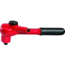 KS-TOOLS 3/8" Umschaltknarre mit Schutzisolierung mit Verriegelungsmechanik, 32 Zahn