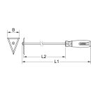 KS-TOOLS BRONZEplus Dreikant-Plattenschaber 420 mm