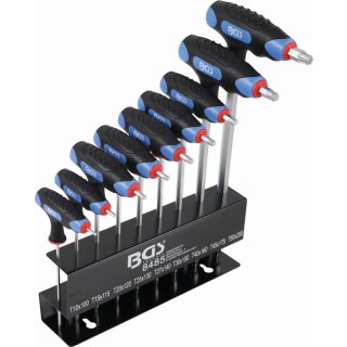 BGS technic T-Griff-Schlüssel-Satz | T-Profil (für Torx) T10 - T50 | 9-tlg.