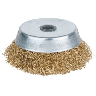 KS-TOOLS BRONZEplus Topfbürste, Zinnbronzedraht, gewellt, Ø 85 mm